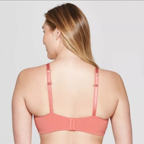 Auden The Bliss Wireless Lightly Lined Women's Rose Pink Bra Size 38D EUC - Picture 2 of 16